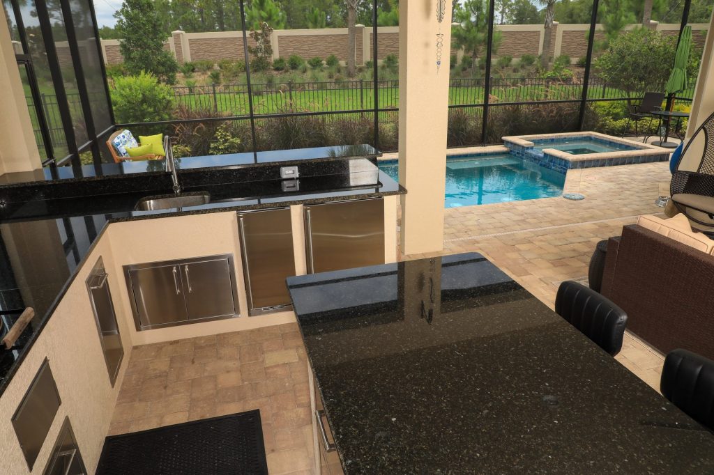 outdoor kitchen pool patio