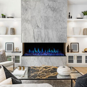 Modern Flames Orion Multi Sided Electric Fireplace Blue Flame