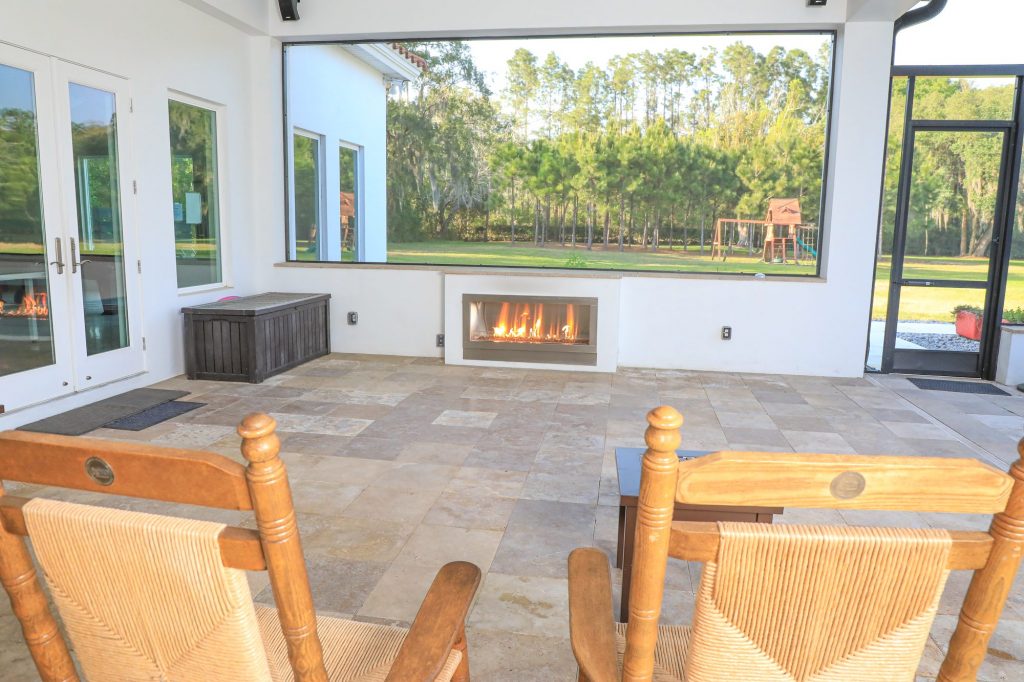 outdoor kitchen fireplace lutz florida