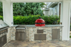 Outdoor Kitchen With Power Burner and Kamado Grill Tampa Florida WEB
