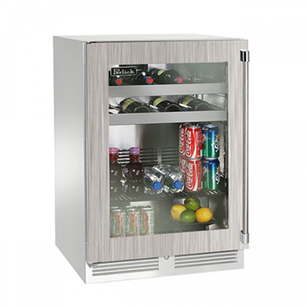 Perlick 24 Inch Signature Series Dual-Zone Outdoor Refrigerator and Wine Reserve