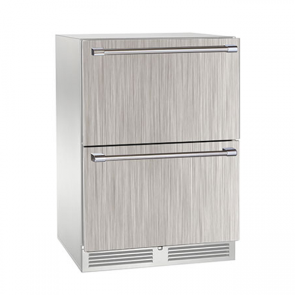 Perlick-C-Series-24-Inch-Outdoor-Refrigerator-Drawers Wood Overlay