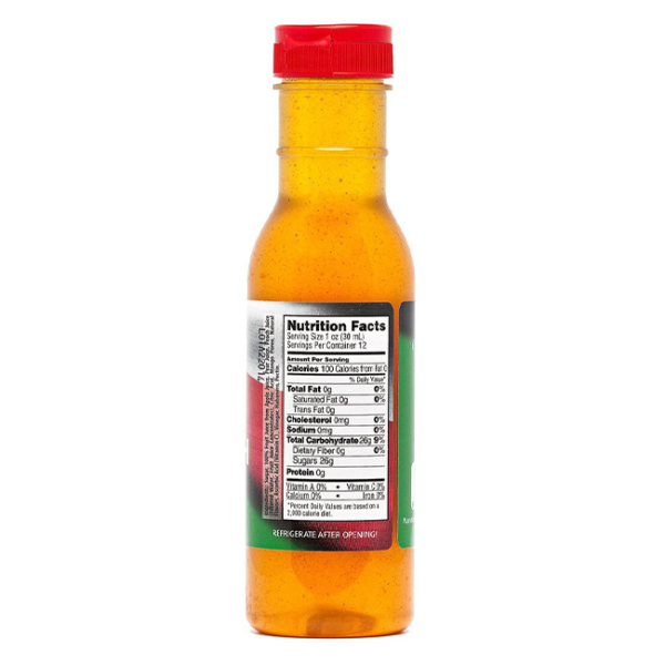 Texas Pepper Jelly Peach Mango Habanero Bird Bath Nutrition Label