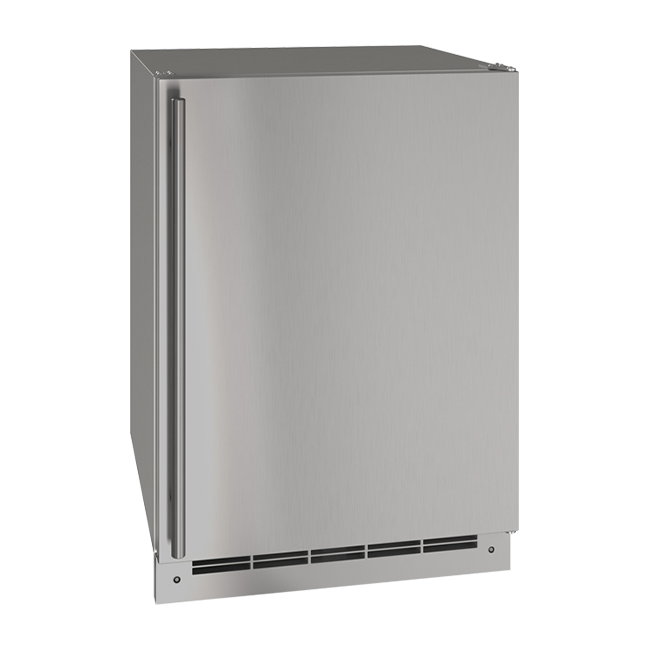 U-line 24 Inch Stainless Outdoor Freezer with Reversible Hinge