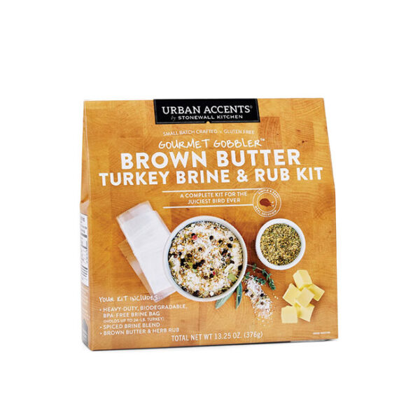 Urban Accents Gourmet Gobbler Brown Butter Turkey Brine and Rub Kit