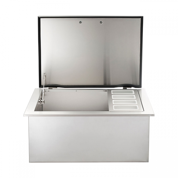 Vintage Grills Drop-In Countertop Ice Chest with Speed Rail