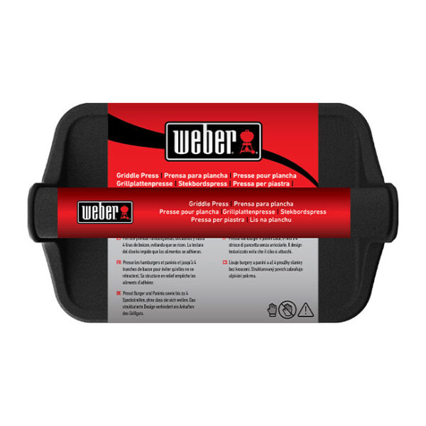 Weber Cast Iron Griddle Press Packaging