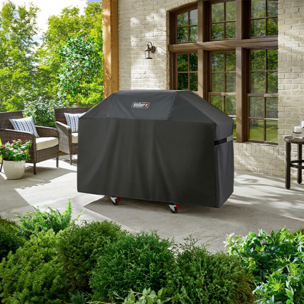 Weber Premium Grill Cover Genesis 300 Series On Grill