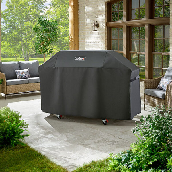 Weber Premium Grill Cover Genesis 400 Series On Grill