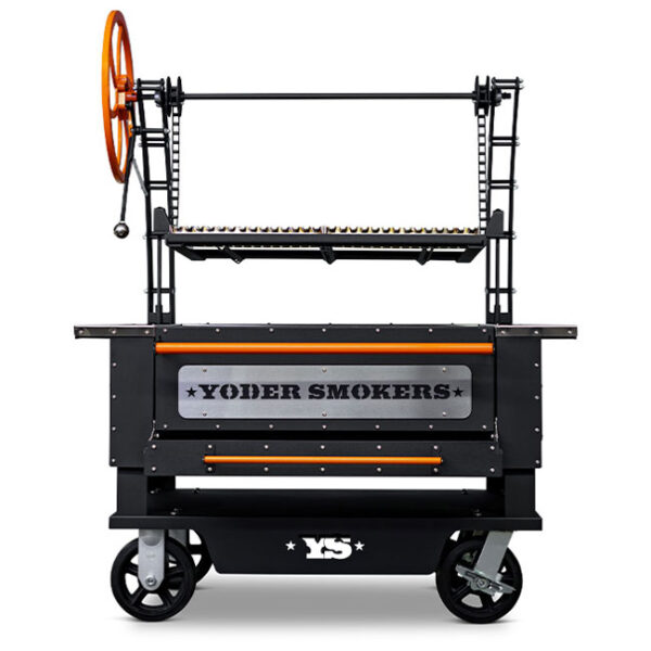 Yoder Smokers 36 Inch El Dorado Santa Maria Grill on Cart Front View