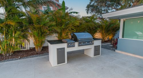 Outdoor Kitchen With Grill and Side Burner Dunedin Florida WEB