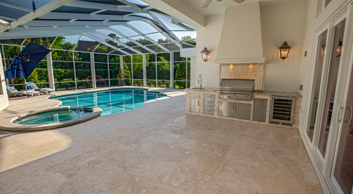 Outdoor Kitchen and Vent Hood With Lighting Tampa Florida WEB