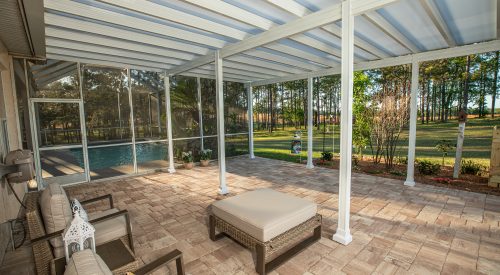 Shaded Pergola Roof Covering and Paver Patio Tampa Florida WEB